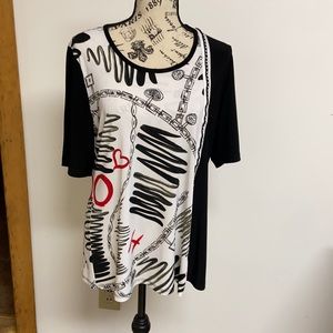COPY - Artex short sleeve funky design top L